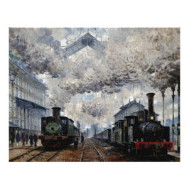 Aankomst van de Normandische trein Foto Afdruk