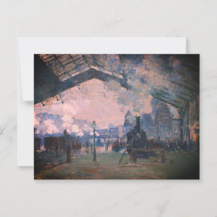 Aankomst van de Normandische trein, Gare Saint-Laz Briefkaart