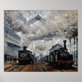 Aankomst van de Normandische trein Poster (Voorkant)