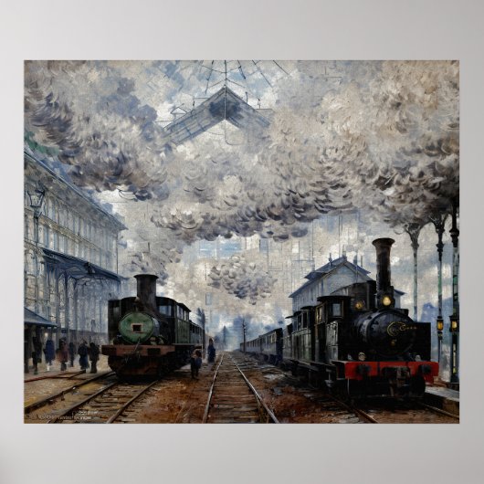 Aankomst van de Normandische trein Poster (Voorkant)