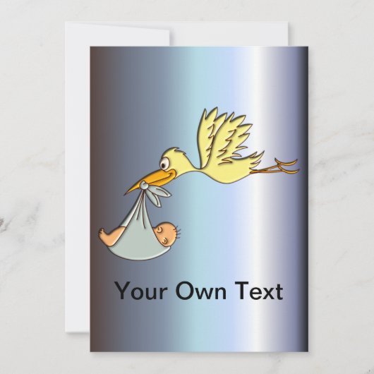 Aankomst van de pasgeboren Baby - levering van een Aankondiging (Voorkant)