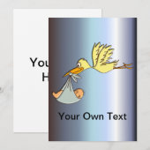 Aankomst van de pasgeboren Baby - levering van een Aankondiging (Voorkant / Achterkant)