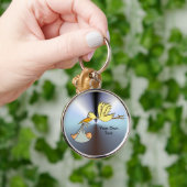 Aankomst van de pasgeboren Baby - levering van een Sleutelhanger (Hand)