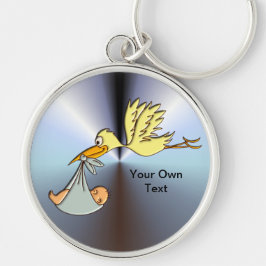 Aankomst van de pasgeboren Baby - levering van een Sleutelhanger