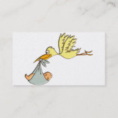 Aankomst van de pasgeboren Baby - levering van een Visitekaartje (Achterkant)