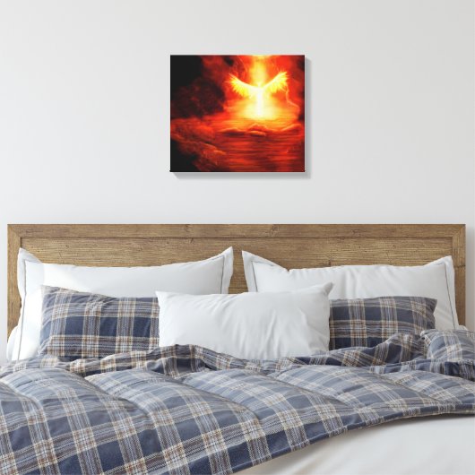 Aankomst van een engel canvas afdruk (Insitu (Slaapkamer))