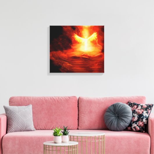 Aankomst van een engel canvas afdruk (Insitu (Woonkamer))