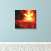 Aankomst van een engel canvas afdruk (Insitu (Houten vloer))