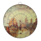 Aankomst van een pakketboot door Joseph Turner Dartbord (Voorkant)