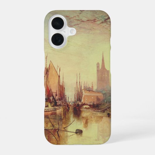 Aankomst van een pakketboot door Joseph Turner iPhone 16 Hoesje (Achterkant)