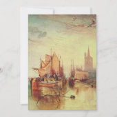 Aankomst van een pakketboot door Joseph Turner Kaart (Voorkant)