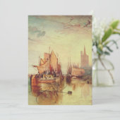 Aankomst van een pakketboot door Joseph Turner Kaart (Staand voorkant)