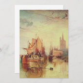 Aankomst van een pakketboot door Joseph Turner Kaart (Voorkant / Achterkant)