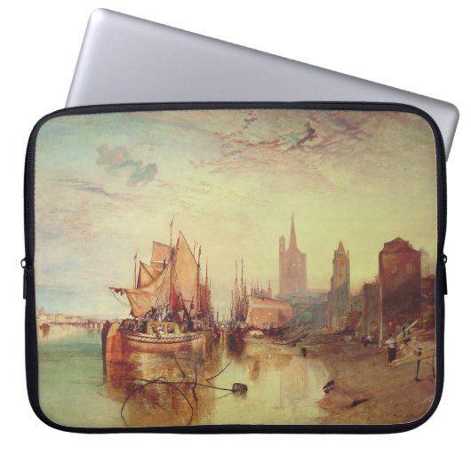 Aankomst van een pakketboot door Joseph Turner Laptop Sleeve (Voorkant)