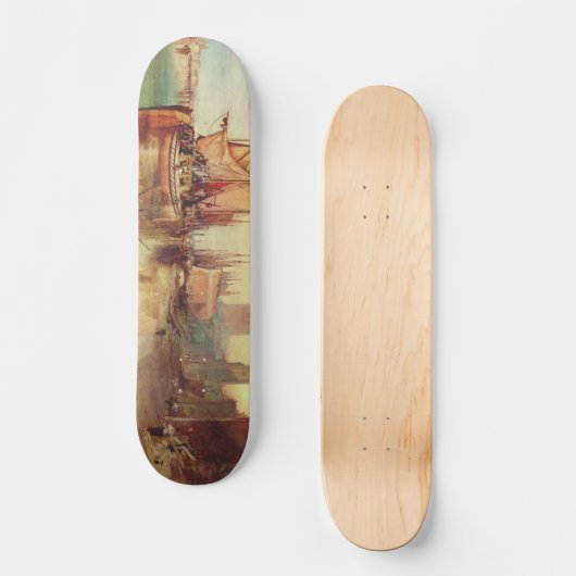 Aankomst van een pakketboot door Joseph Turner Persoonlijk Skateboard (Voorkant)