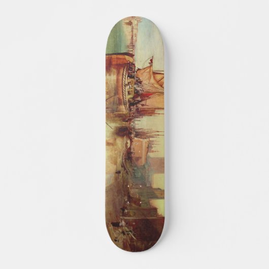 Aankomst van een pakketboot door Joseph Turner Persoonlijk Skateboard (Voorkant)