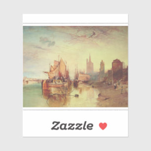 Aankomst van een pakketboot door Joseph Turner Sticker