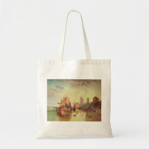Aankomst van een pakketboot door Joseph Turner Tote Bag