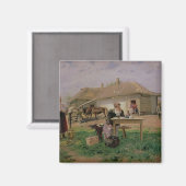 Aankomst van een schoolmeesteres in de magneet (Voorkant / Achterkant)