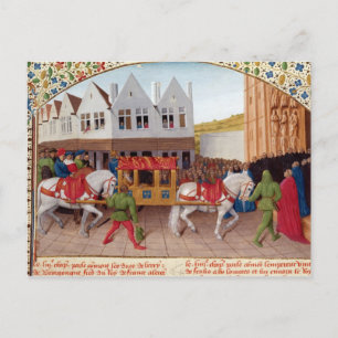 Aankomst van keizer Charles IV Briefkaart