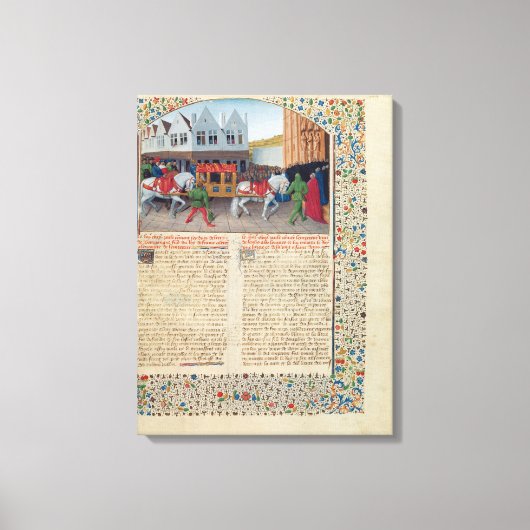 Aankomst van keizer Charles IV Canvas Afdruk (Voorkant)
