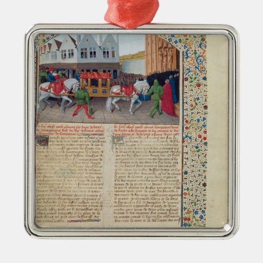 Aankomst van keizer Charles IV Metalen Ornament (Voorkant)
