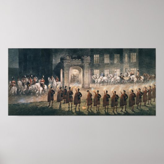 Aankomst van Nicolaas II op het kasteel van Balmor Poster (Voorkant)