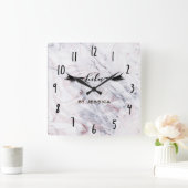 Aankomst van Roos Marble Lashes Salon op persoonli Vierkante Klok (Huis)