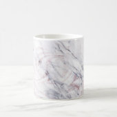 Aankomst van Roos White & Grey Marble Swirl Chic P Koffiemok (Center)