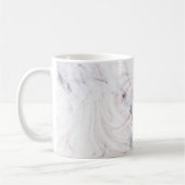 Aankomst van Roos White & Grey Marble Swirl Chic P Koffiemok (Links)