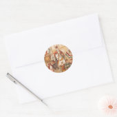 Aankomst van Sinterklaas Dutch St. Nick St. Nichol Ronde Sticker (Envelop)