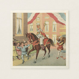 Aankomst van Sinterklaas Dutch St. Nick St. Nichol Servet