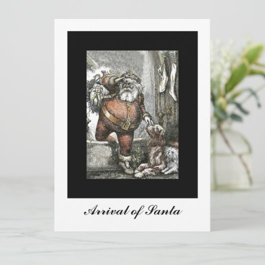 Aankomst van Sinterklaas Feestdagenkaart (Staand voorkant)