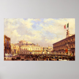 Aankomst van Vittorio Emanuele II in Napels Poster