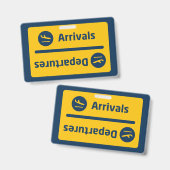 Aankomst/vertrek Badge (Voor- en achterkant)