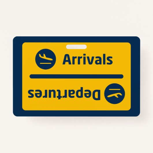 Aankomst/vertrek Badge (Achterkant)