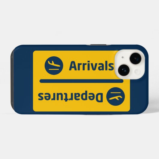 Aankomst/vertrek iPhone Hoesje (Achterkant horizontaal)
