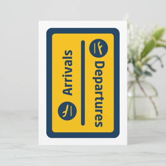 Aankomst/vertrek Kaart (Staand voorkant)