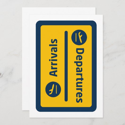 Aankomst/vertrek Kaart (Voorkant / Achterkant)