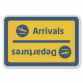 Aankomst/vertrek Sticker (Voorkant)