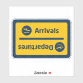 Aankomst/vertrek Sticker (Vel)