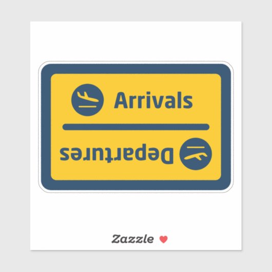 Aankomst/vertrek Sticker (Vel)