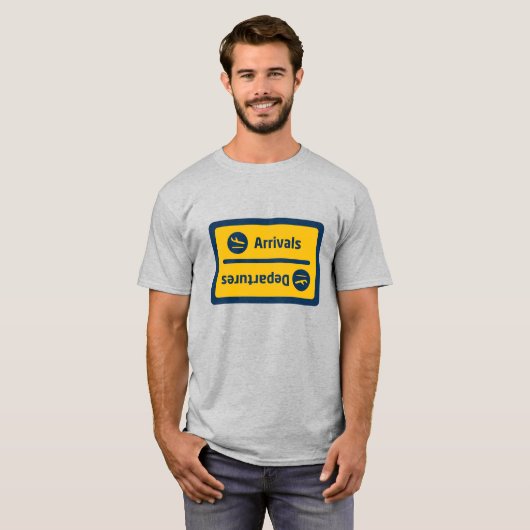 Aankomst/vertrek T-shirt (Voorkant volledig)