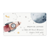 Aankomstadres voor buitenruimtestarters etiket (Voorkant)