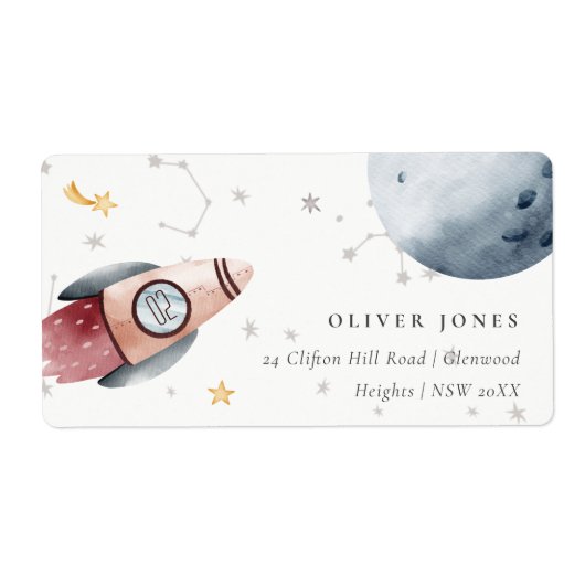 Aankomstadres voor buitenruimtestarters etiket (Voorkant)