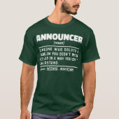 Aankondiger Zelfstandig naamwoord Definitie Cool o T-shirt (Voorkant)