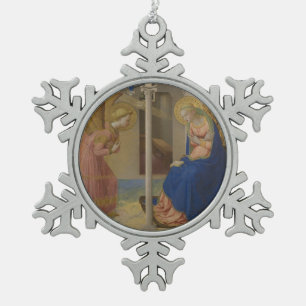 Aankondiging 1425-8 tin sneeuwvlok ornament