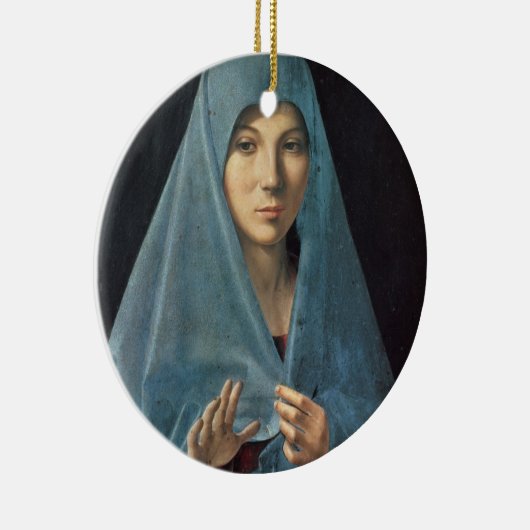 Aankondiging 1474-75 (olie op het paneel) keramisch ornament (Rechts)