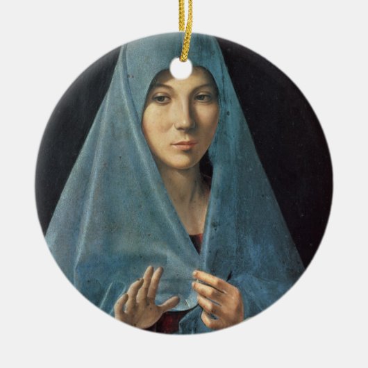 Aankondiging 1474-75 (olie op het paneel) keramisch ornament (Voorkant)