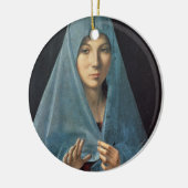 Aankondiging 1474-75 (olie op het paneel) keramisch ornament (Links)